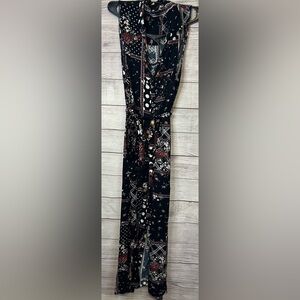 Torrid Patchwork Challis Maxi Shirt Dress Black 1X